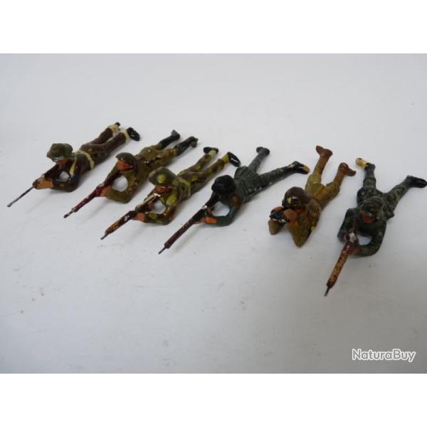 Six soldats en composition DURSO Militaire Jouet Militaria