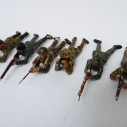 Six soldats en composition DURSO Militaire Jouet Militaria