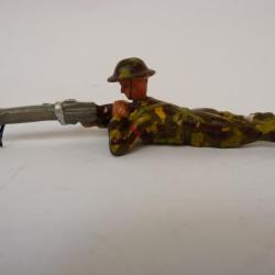 Soldat Militaire tireur couché Fusil Mitrailleur DURSO Jouet Militaria