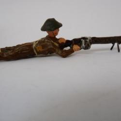 Soldat Militaire tireur couché Fusil Mitrailleur DURSO Jouet Militaria