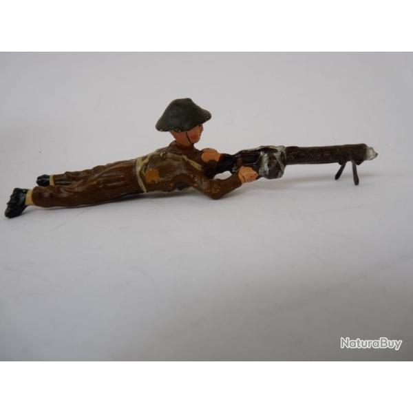 Soldat Militaire tireur couch� Fusil Mitrailleur DURSO Jouet Militaria