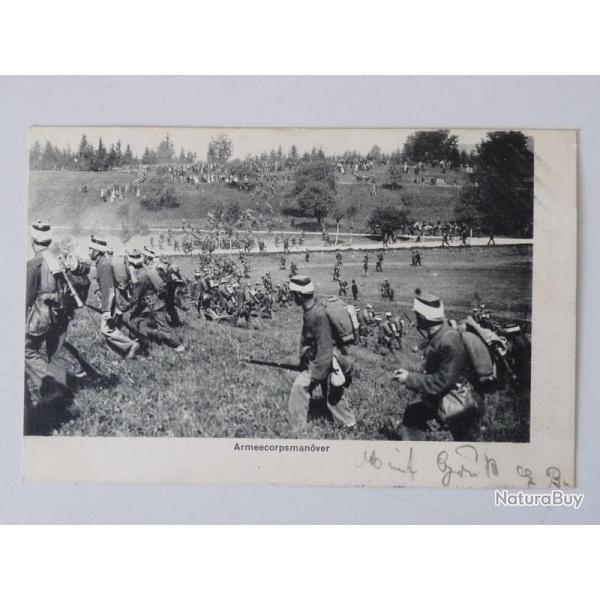 CPA Suisse Militaria Armeecorpsman�ver L'arm�e en manoeuvre 1901 Carte
