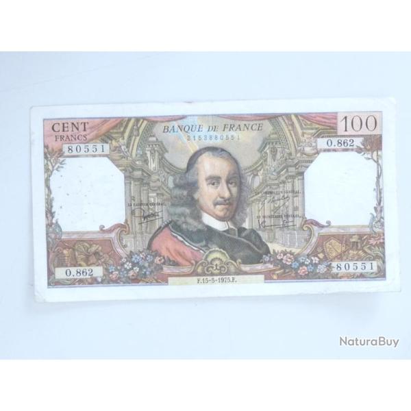 Billet 100 Francs CORNEILLE  F.15-5-1975.F 0.862 80551