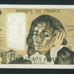 Billet 500 Francs PASCAL 4-10-1973.B.  R.31  35382