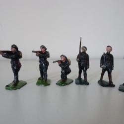 Série de 6 soldats en plomb chasseur alpin jouets militaria