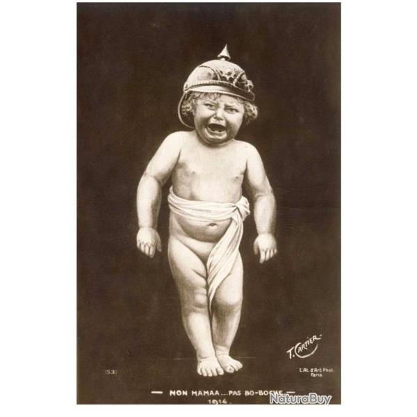 CPA CARTIER GUERRE 1914-18 Satirique Photo enfant Militaria