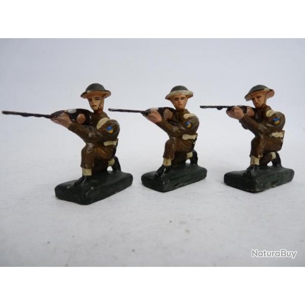 Soldat DURSO Militaire Artillerie (x3) Jouet Militaria