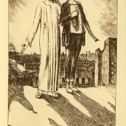 CPA illustr&eacute;e Fran&ccedil;ois MERCEY Guerre Mort vivant Patrie Satire RARE