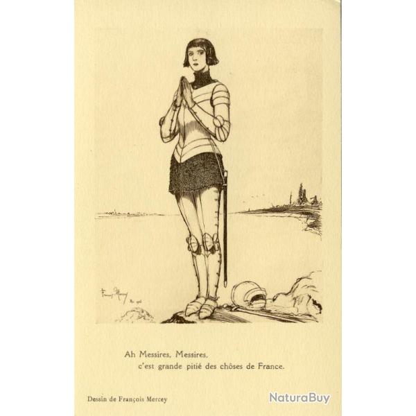 CPA illustr�e Fran�ois MERCEY Guerre Mort vivant Patrie Satire RARE