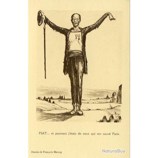 CPA illustr�e Fran�ois MERCEY Guerre Mort vivant Patrie Satire RARE