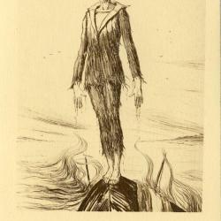 CPA illustr&eacute;e Fran&ccedil;ois MERCEY Guerre Mort vivant Patrie Satire RARE