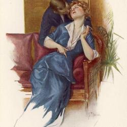 CPA illustr&eacute;e Couple amoureux guerre The Spoils of war