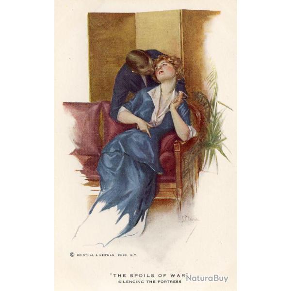 CPA illustr�e Couple amoureux guerre The Spoils of war