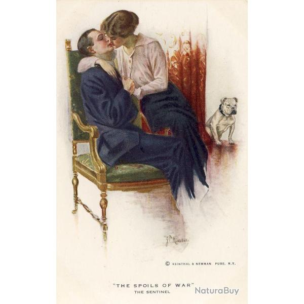 CPA illustr�e Couple amoureux guerre The Spoils of war