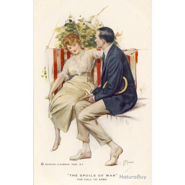 CPA illustr�e Couple amoureux guerre The Spoils of war
