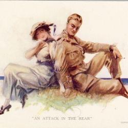 CPA Militaria Illustration An attack in the rear Reinthal & Newman