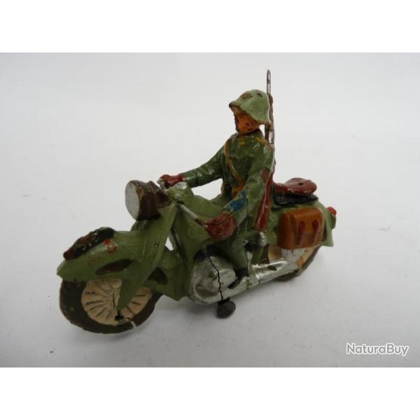 Soldat ELASTOLIN Motard Moto Militaire Jouet Militaria