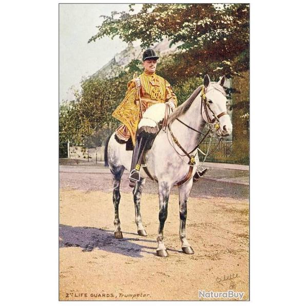 CPA Militaria illustrateur Oilette  Life Guards Trumpeter