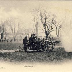 CPA Militaria Soldats R&eacute;giment Suisse Artillerie