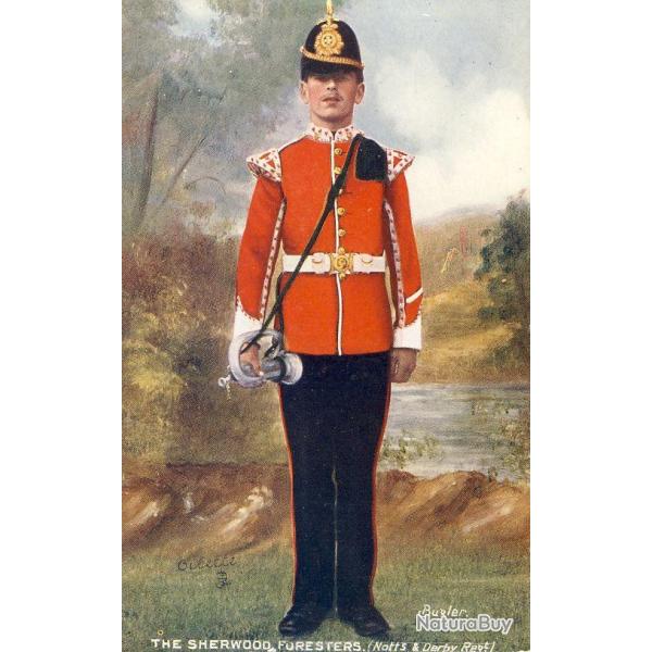 CPA MILITARIA illustrateur Oilette Sherwood Foresters Bugler