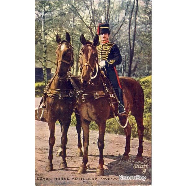 CPA MILITARIA illustrateur Oilette Royal Horse Artillery Driver