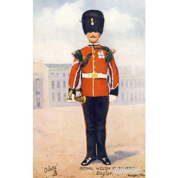 CPA MILITARIA illustrateur Oilette Royal Welsh Fusiliers Bugler