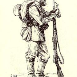 CPA illustr&eacute;e Ungelo JANK Guerre 1914-18 Soldat Allemand