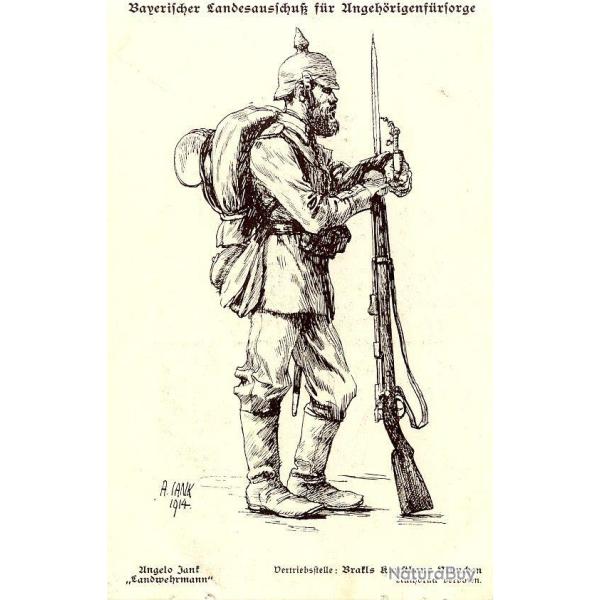 CPA illustr�e Ungelo JANK Guerre 1914-18 Soldat Allemand