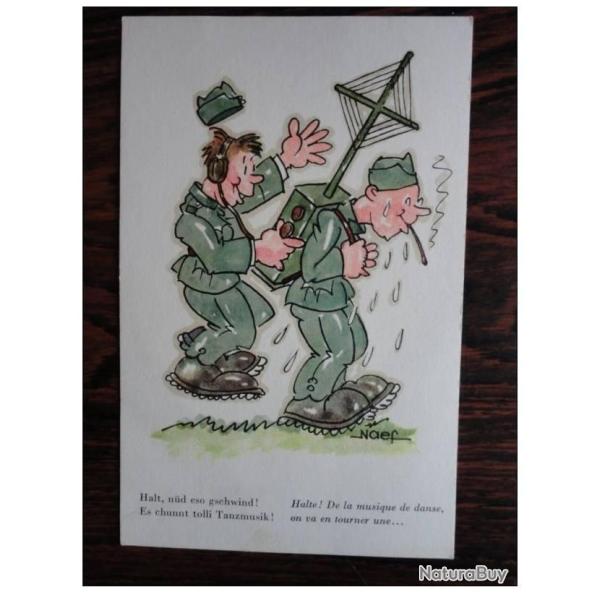 CPA illustr�e NAEF Humour Guerre Caricature