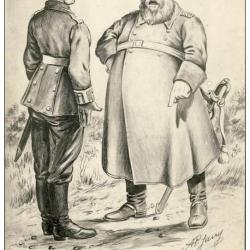 CPA illustr&eacute;e A.P. JARRY Kaiser Satire Humour Guerre 1914