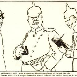 CPA Illustr&eacute;e Militaria Wolff Bureau Satire propagande politique