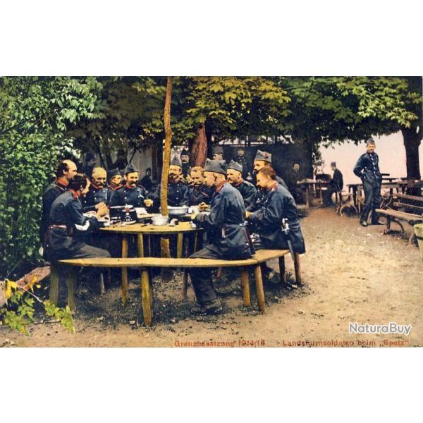 CPA Militaria Arm�e Suisse Guerre Soldats de Landstrum Bouilli f�d�ral