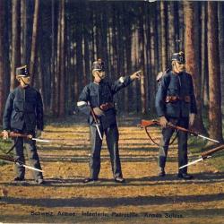 CPA Militaria Arm&eacute;e Suisse Guerre Infanterie Patrouille