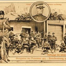 CPA Militaria Arm&eacute;e Suisse Occupations des fronti&egrave;res Nettoyage des armes