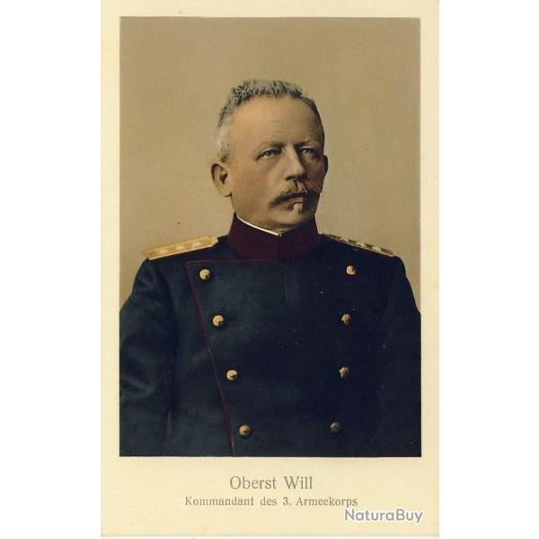 CPA Militaria Oberst WILL Commandant du 3e corps d'arm�e