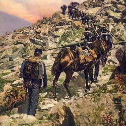 CPA militaria Arm&eacute;e Suisse Artillerie montagne Occupation des fronti&egrave;res