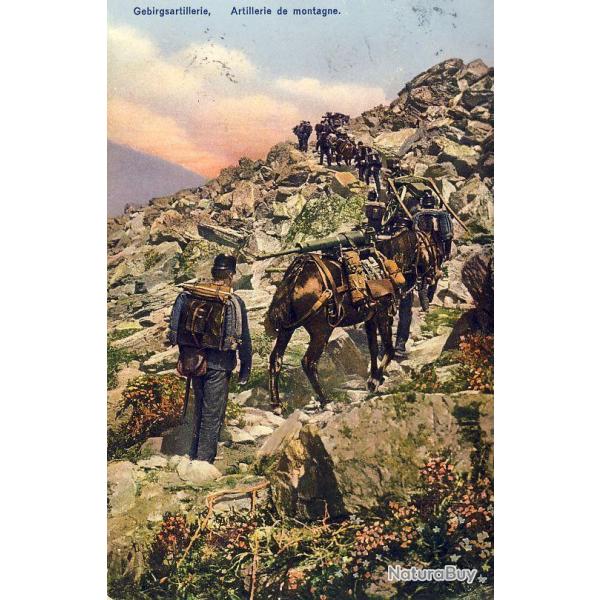 CPA militaria Arm�e Suisse Artillerie montagne Occupation des fronti�res