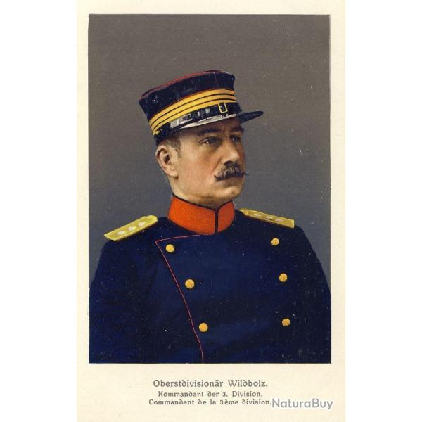 CPA Militaria Oberstdivision�r Wildbolz Commandant de la 3�me division