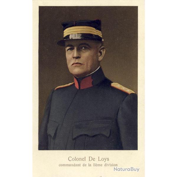 CPA Colonel DE LOYS Commandant de la II�me division Militaria Uniforme