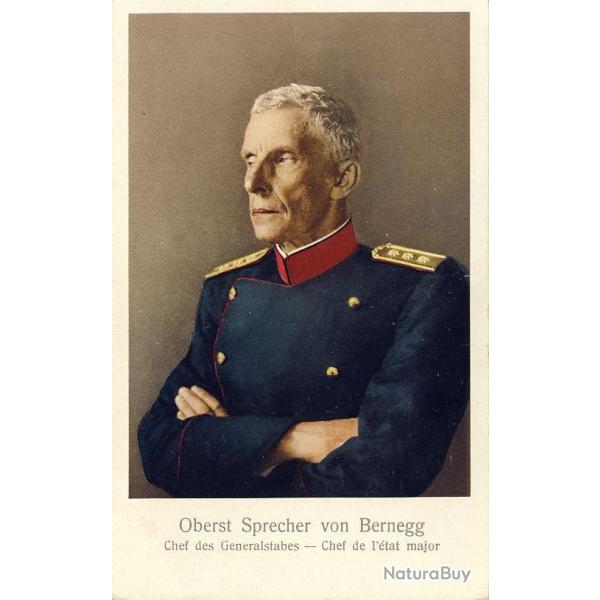 CPA Militaria Suisse Oberst Sprecher Von Bernegg Chef �tat major