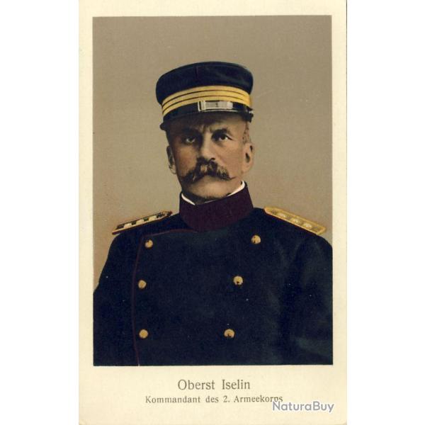 CPA Militaria Suisse Oberst Iselin Kommandant des 2. Armeekorps