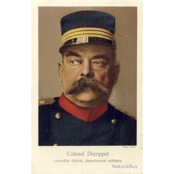 CPA Militaria Suisse Colonel Decoppet Conseiller f�d�ral