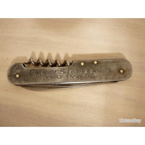 Ancien Canif Couteau Knife Publicit� Cigares FROSSARD Suisse