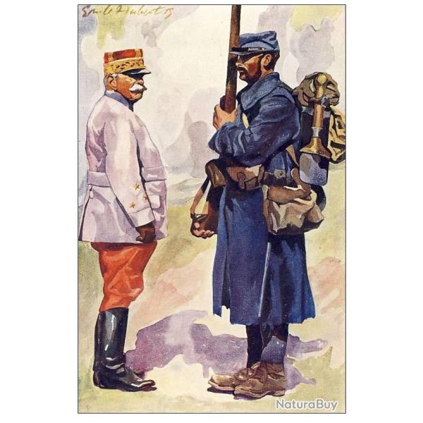 CPA illustr�e �mile HUBERT Suisse Guerre N�3 Soldats