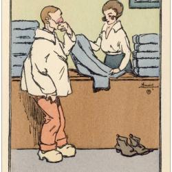 CPA illustr&eacute;e LEROY M. La femme et la  guerre Guerre 1914-18