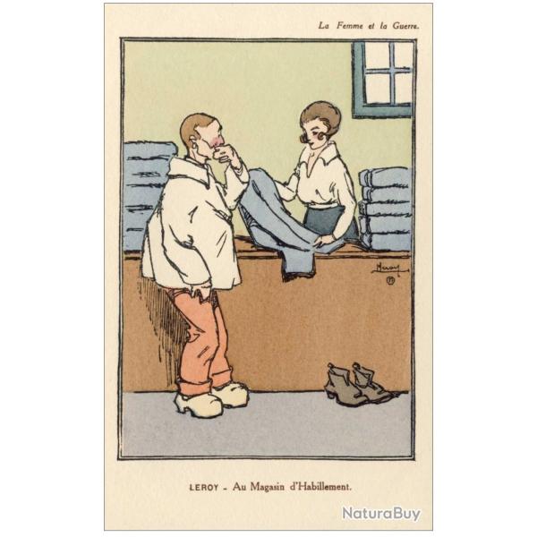 CPA illustr�e LEROY M. La femme et la  guerre Guerre 1914-18