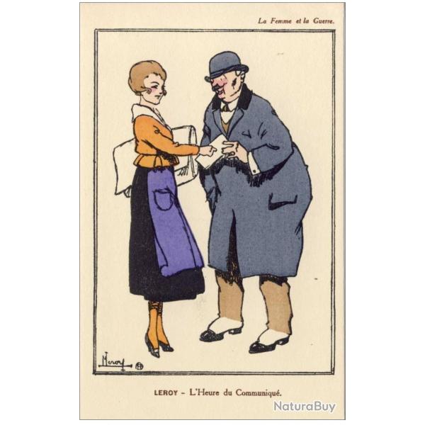 CPA illustr�e LEROY M. La femme et la  guerre Guerre 1914-18