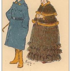 CPA illustr&eacute;e LEROY Maurice S&eacute;rie Marraines et poilus Guerre Soldat Femme