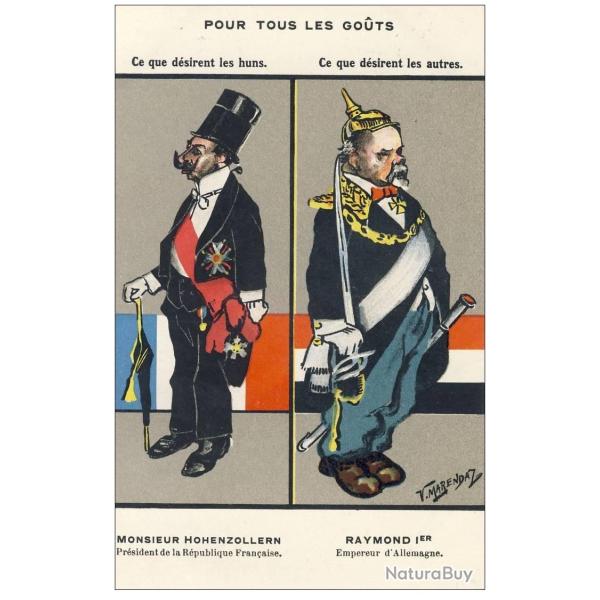 CPA illustr�e MARENDAZ V. Satire politique anti-allemande Empereur Guerre