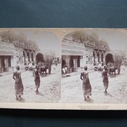 Photographie Photo Stereo Street Scene Colombo Ceylon